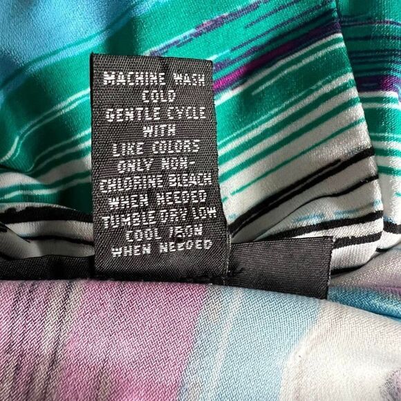 Alfani Multi-Color Cowl Neck Shift Dress Size PL - Picture 6 of 6